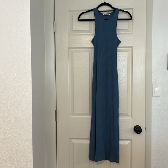 NWOT Reformation Blue Candice Knit Midi Dress - Picture 4 of 7